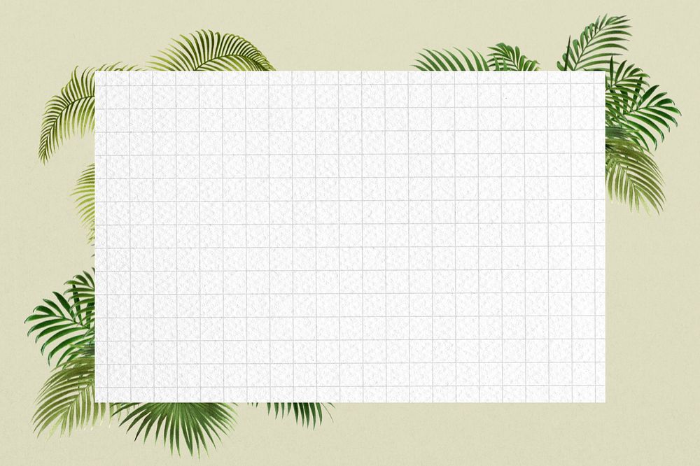 Tropical palm leaf frame, Summer aesthetic, editable design