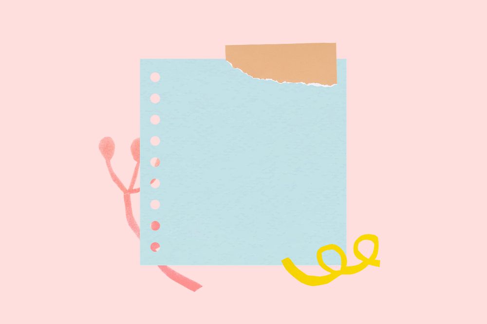 Cute memo note pink background, editable design