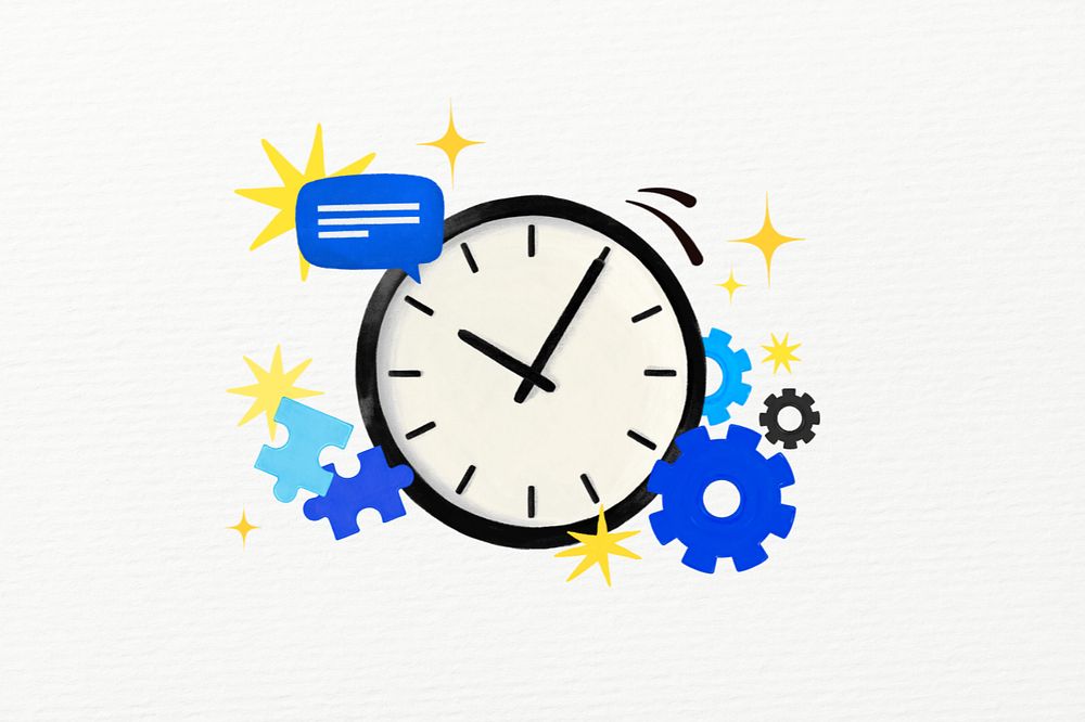 Wall clock, business remix, editable design