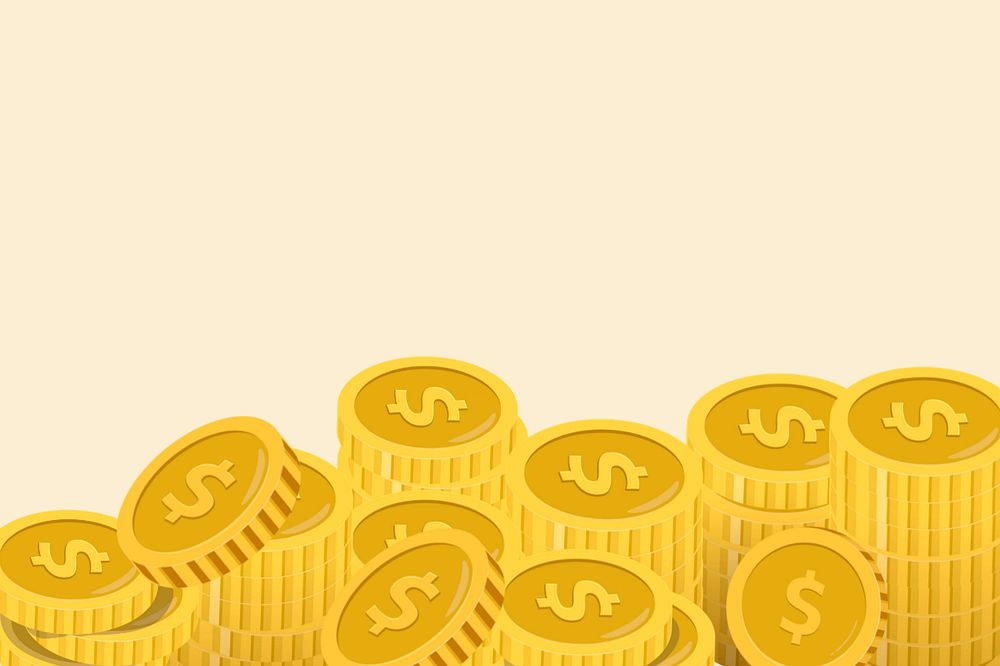 Coin money saving background editable design