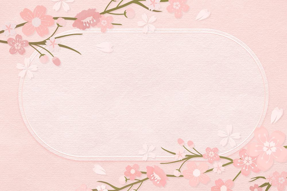 Pink flower editable design on textured background