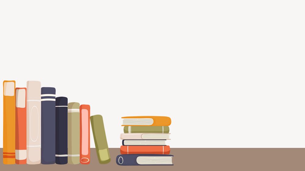 Book education white desktop wallpaper editable design
