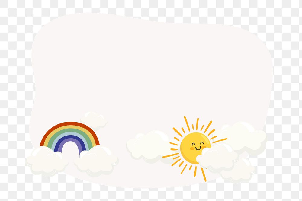 PNG sunny sky notepaper transparent background editable design