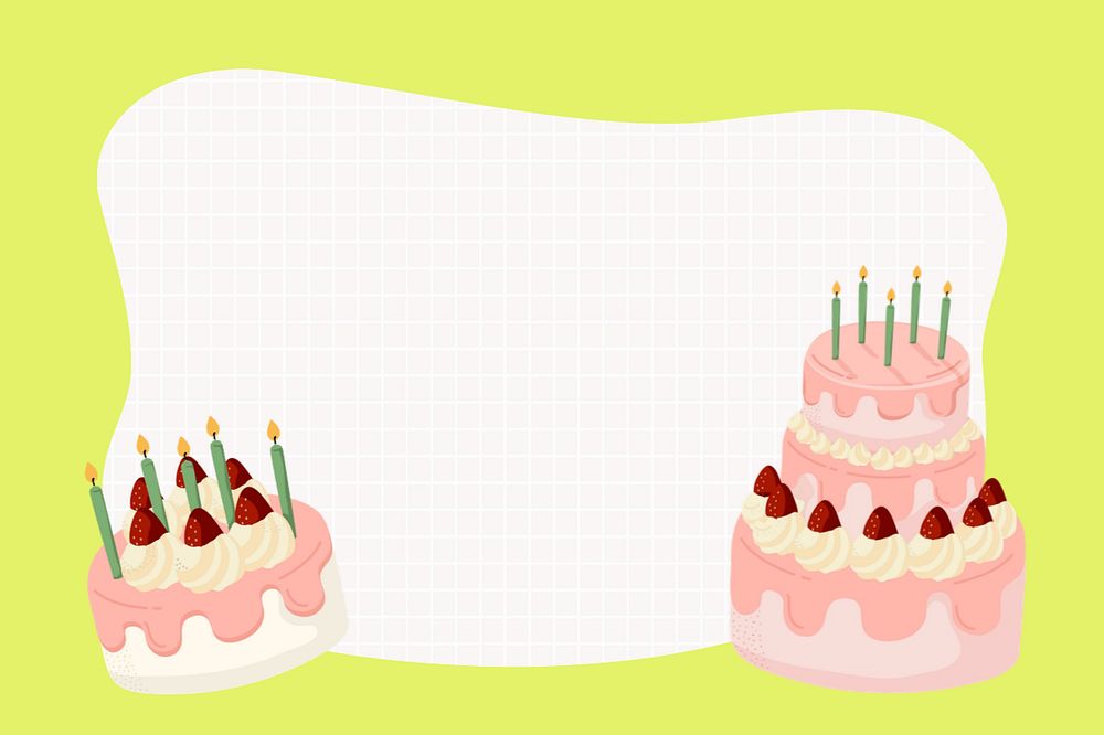  Birthday neon green frame background  editable design