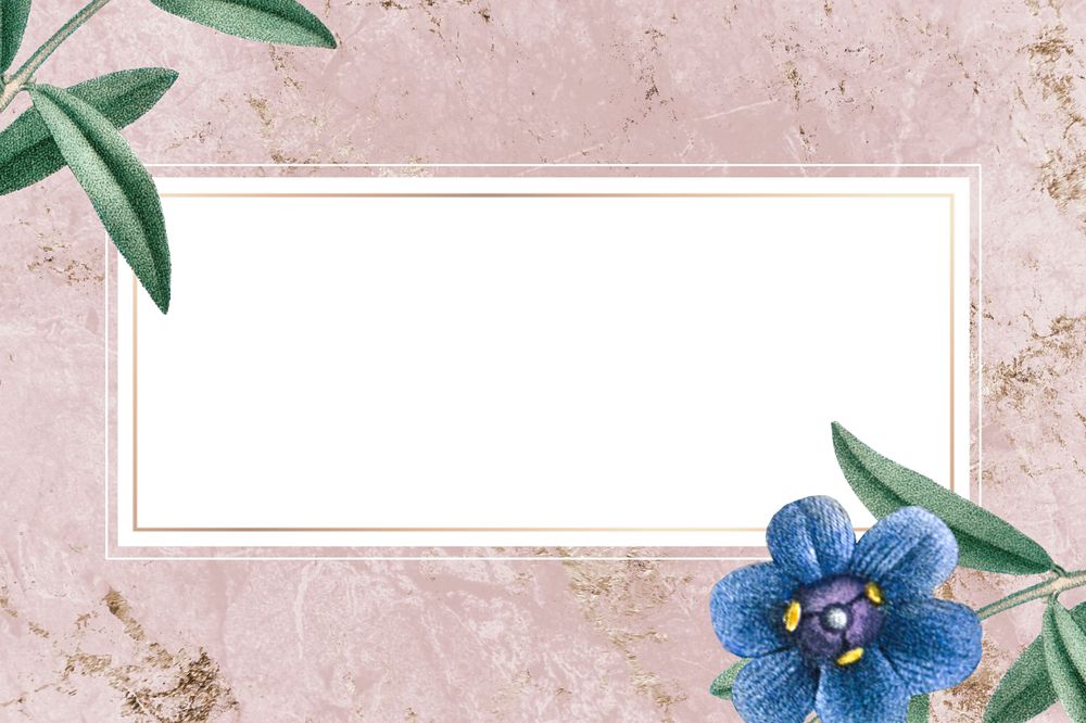 Floral frame background, editable pink design