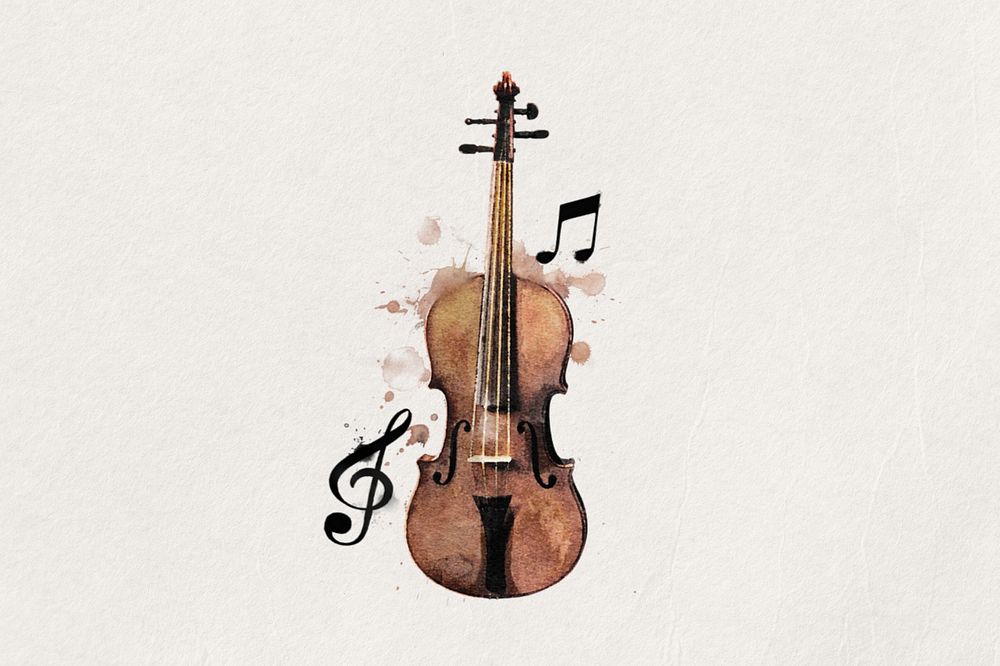 Aesthetic watercolor cello, editable remix design