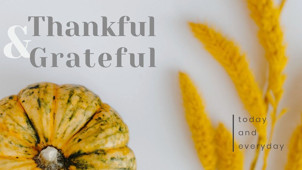 Thanksgiving greeting blog banner template, editable design