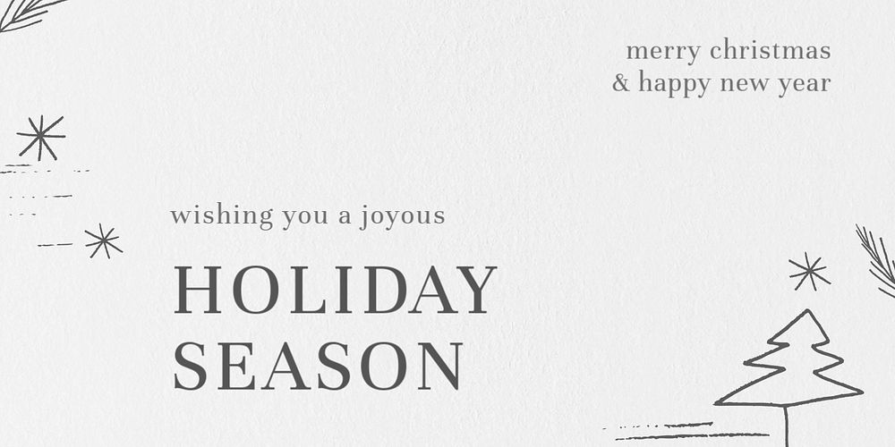 Christmas greeting Twitter post template, editable design