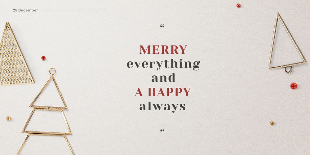 Christmas greeting Twitter post template, editable design