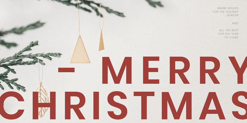 Merry Christmas Twitter post template, editable design