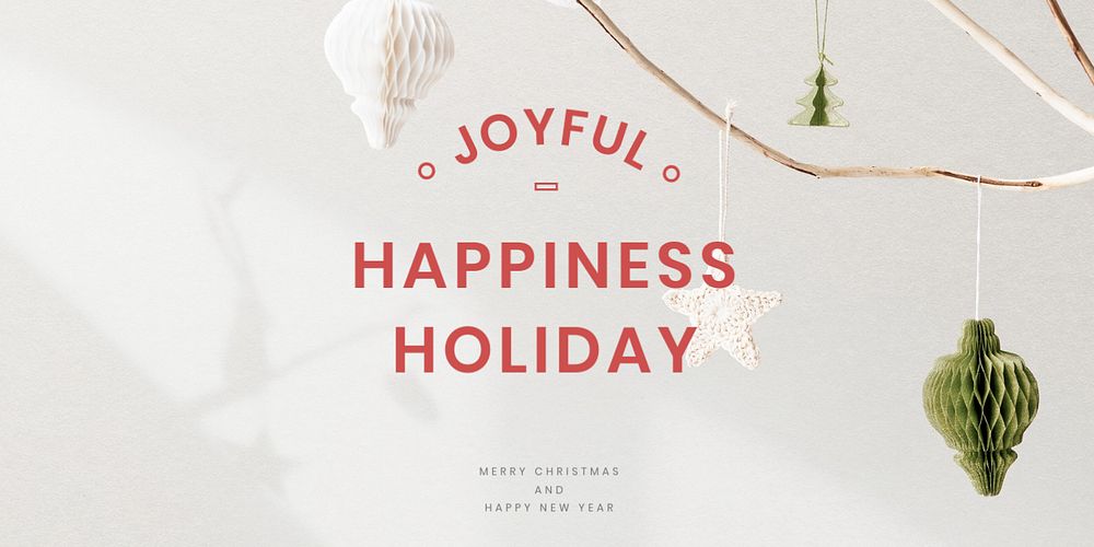 Holiday greeting Twitter post template, editable design