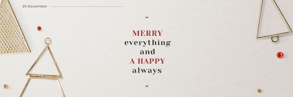 Christmas greeting Twitter header template, editable design