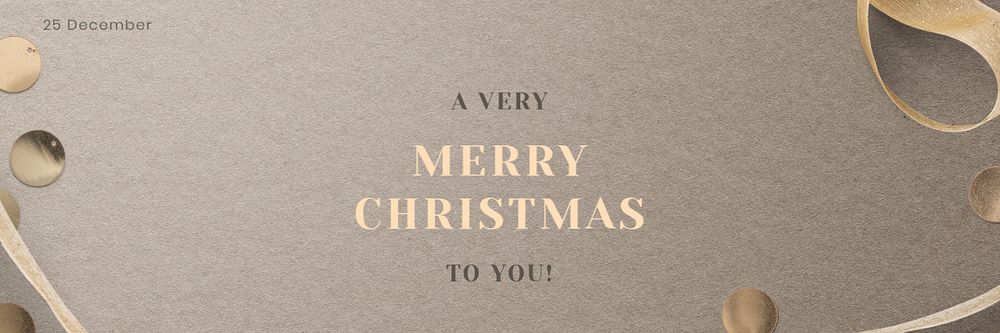 Christmas greeting Twitter header template, editable design