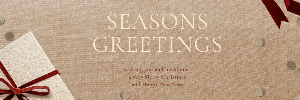 Christmas greeting Twitter header template, editable design