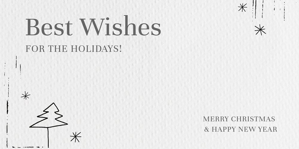 Christmas greeting Twitter post template, editable design