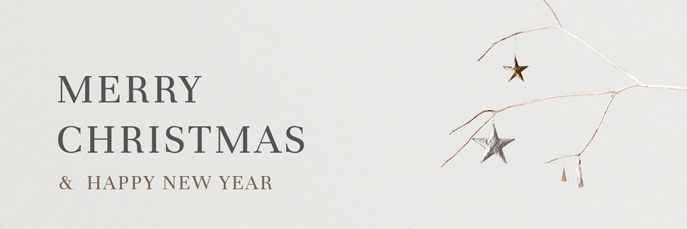 Christmas greeting Twitter header template, editable design