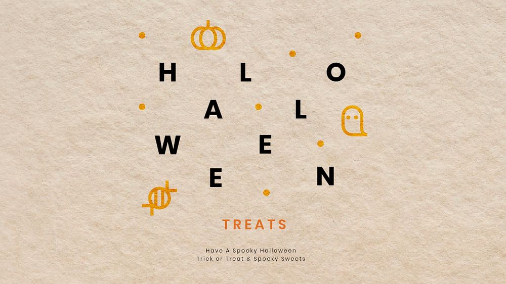 Cute halloween blog banner template, editable design