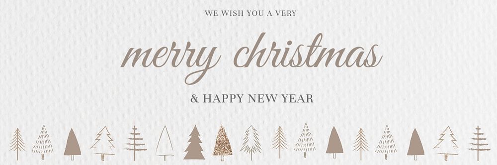 Christmas greeting Twitter header template, editable design