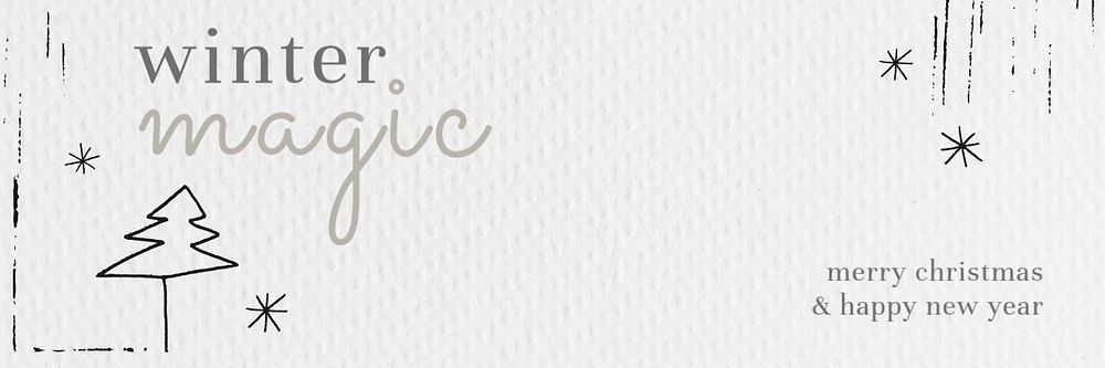 Winter magic  Twitter header template, editable design