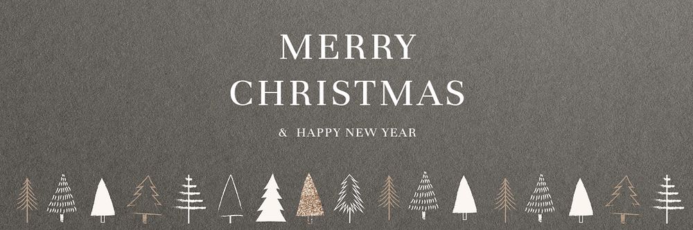 Merry Christmas Twitter header template, editable design