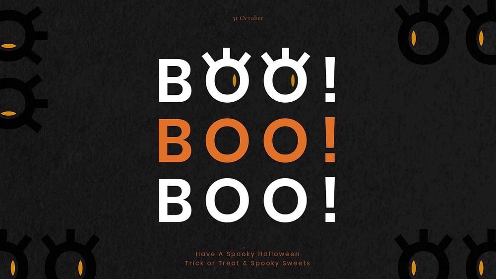 Cute halloween presentation template, editable design