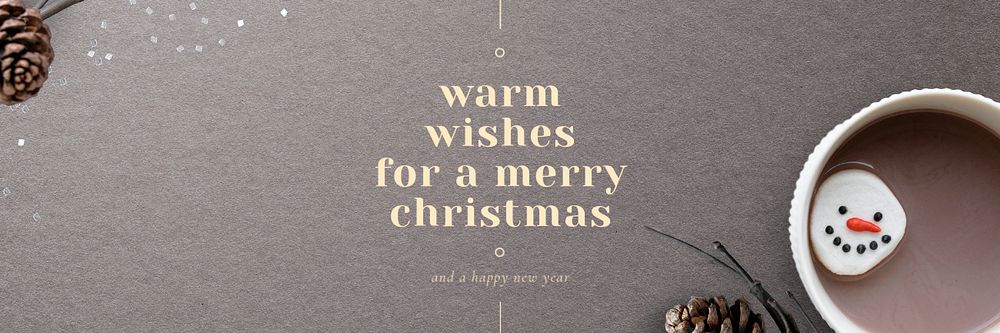 Christmas greeting Twitter header template, editable design