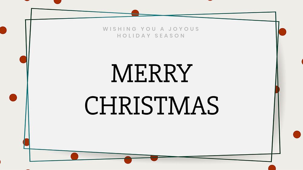 Christmas greeting blog banner template, editable design