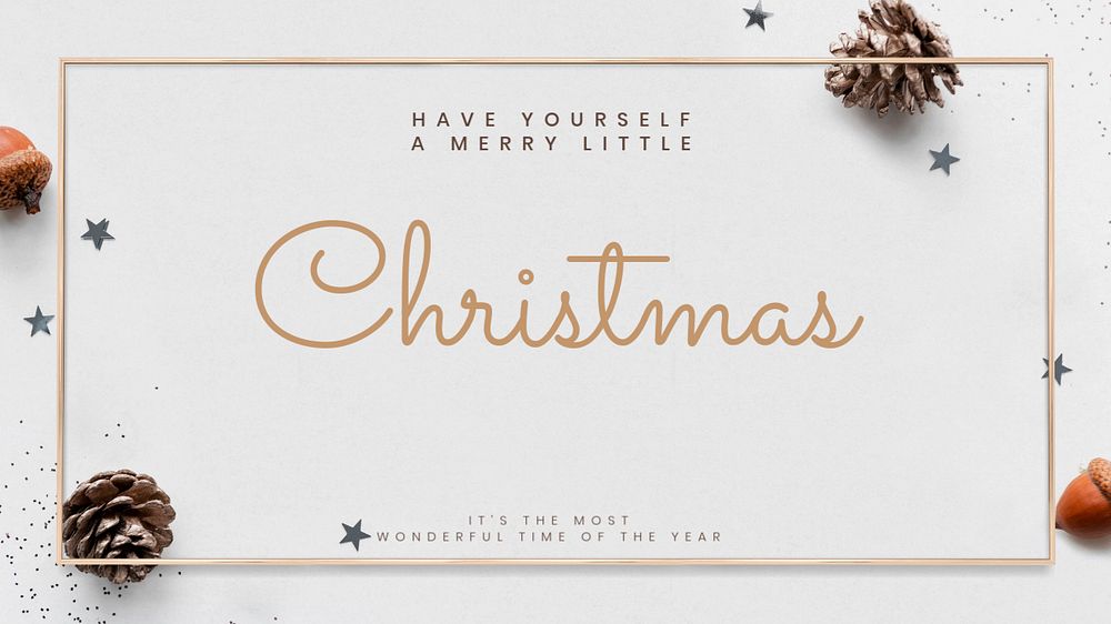 Christmas greeting blog banner template, editable design