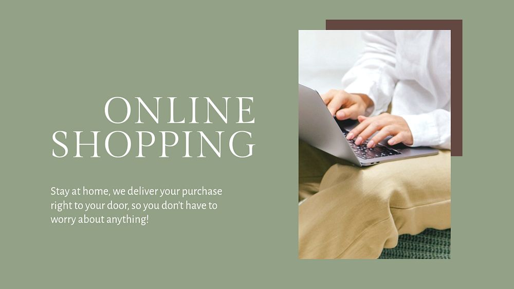 Online shopping Facebook cover template, editable design