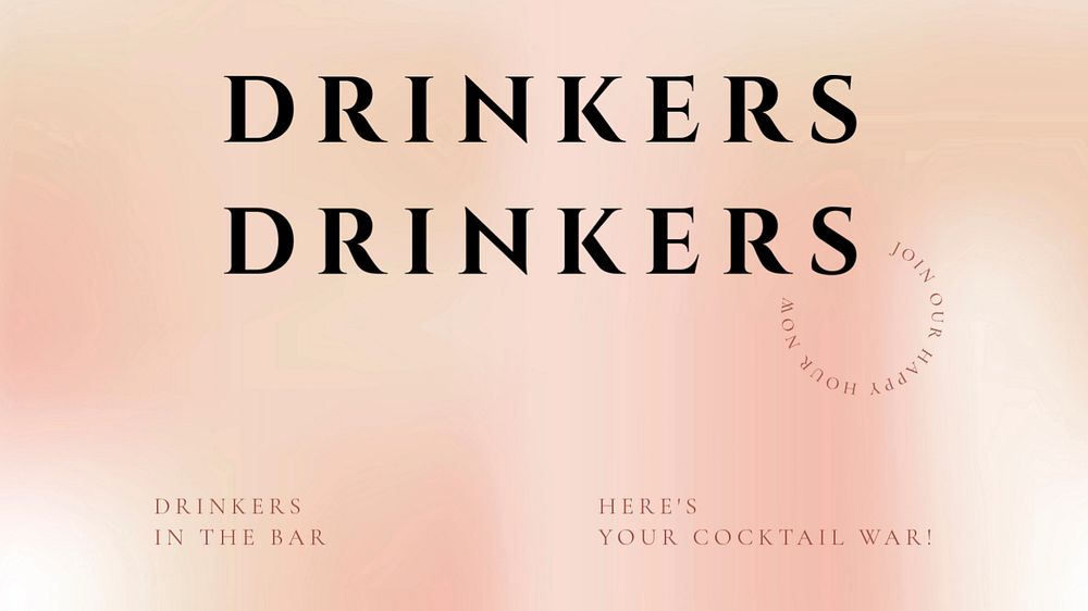 Happy hour blog banner template, editable design