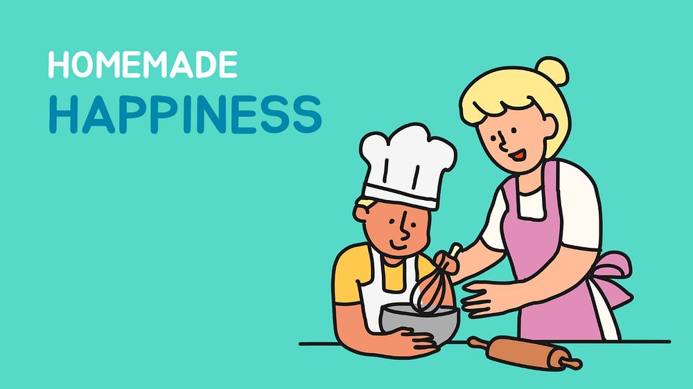 Mother's day blog banner template, homemade happiness 