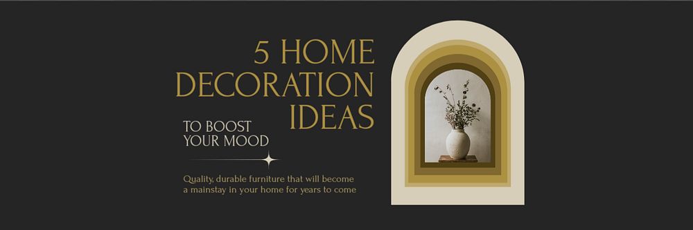 Home decoration ideas  email header template, editable text