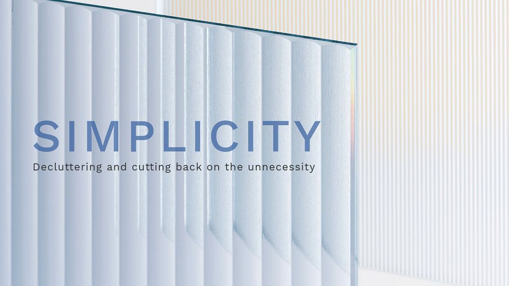 Simplicity blog banner template, editable textured glass design