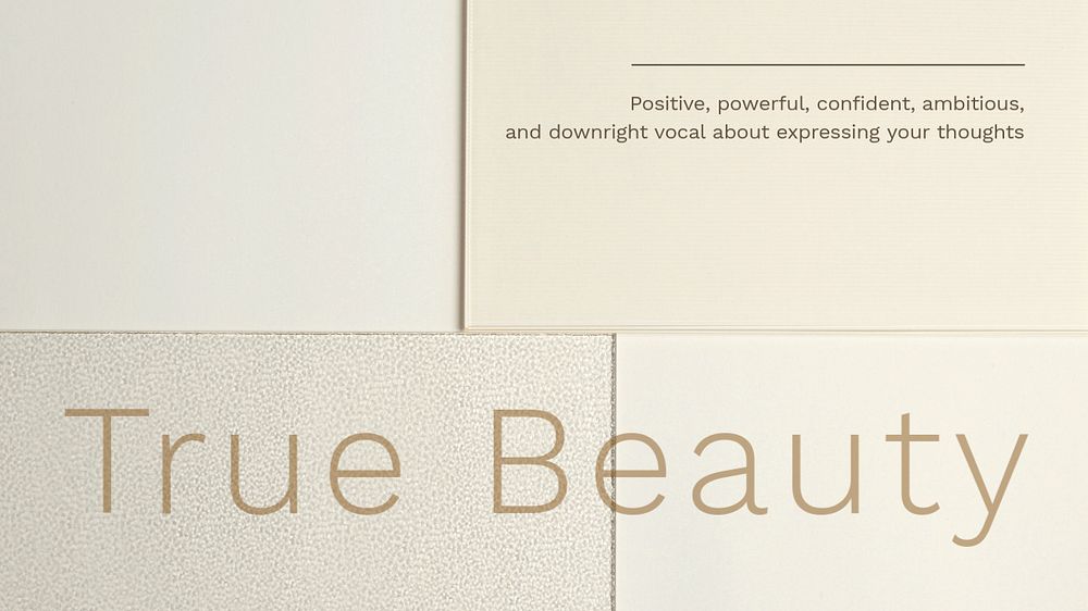 True beauty blog banner template, editable textured glass design