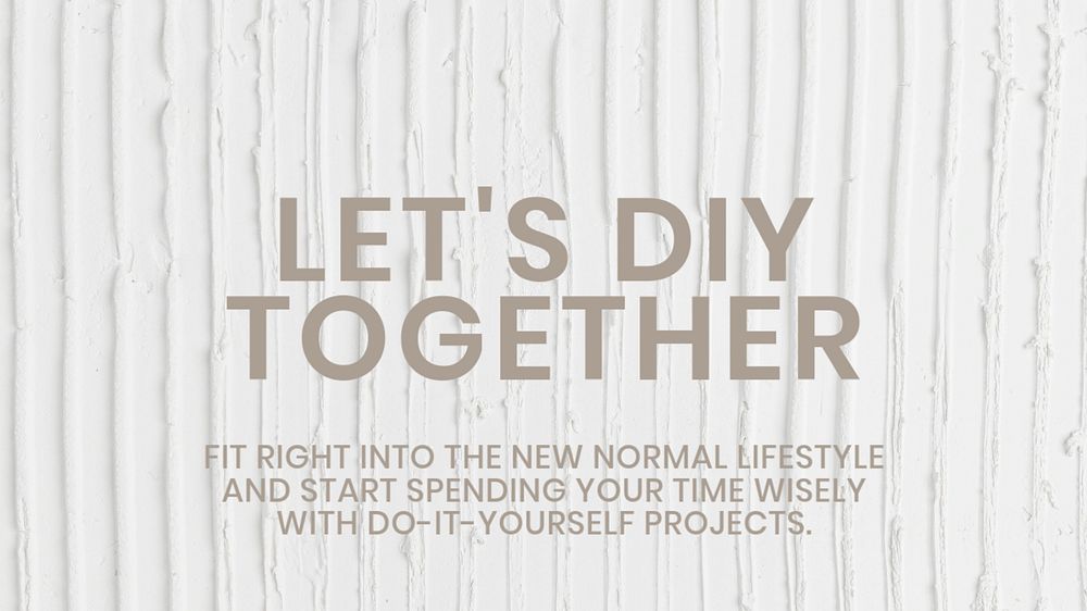 DIY project blog banner template, editable text