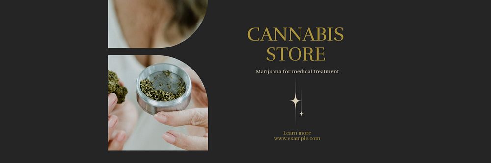 Cannabis store  email header template, editable text