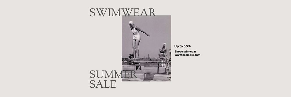 Summer sale  email header template, editable text