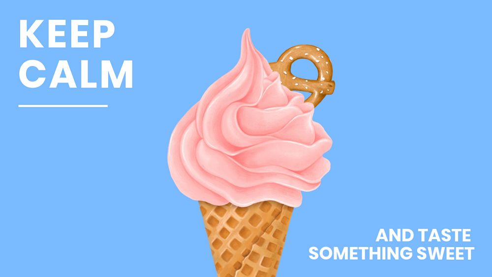 Soft serve HD wallpaper template, ice-cream background