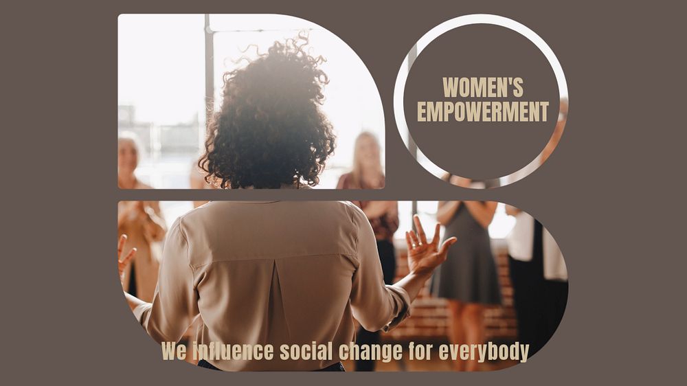 Women's empowerment blog banner template, editable design 