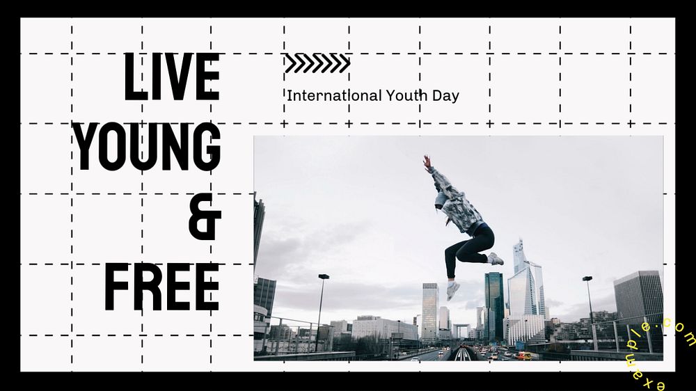 International youth day blog banner template, editable design