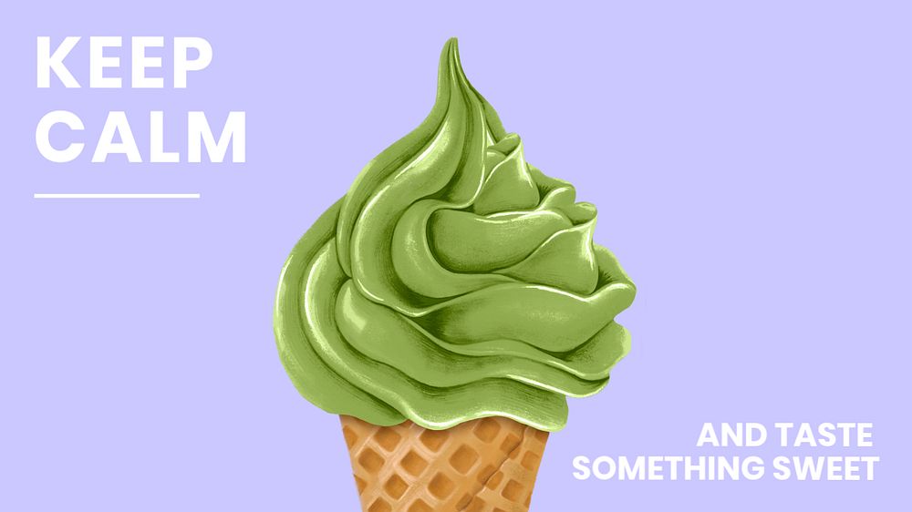 Soft serve HD wallpaper template, ice-cream background