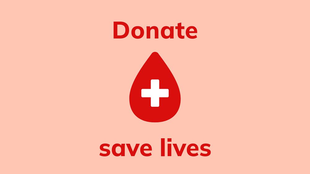 Donate blood blog banner template, editable healthcare design