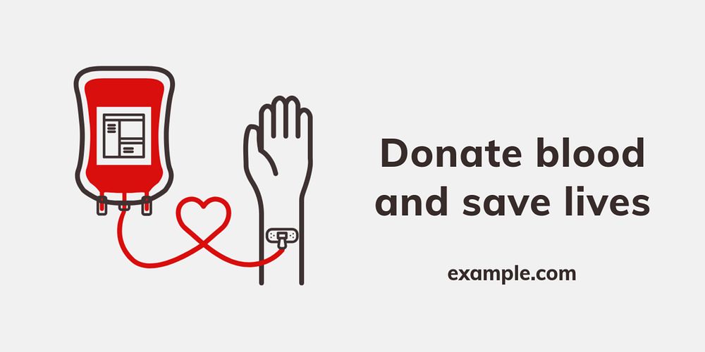 Blood drive Twitter post template, editable healthcare design