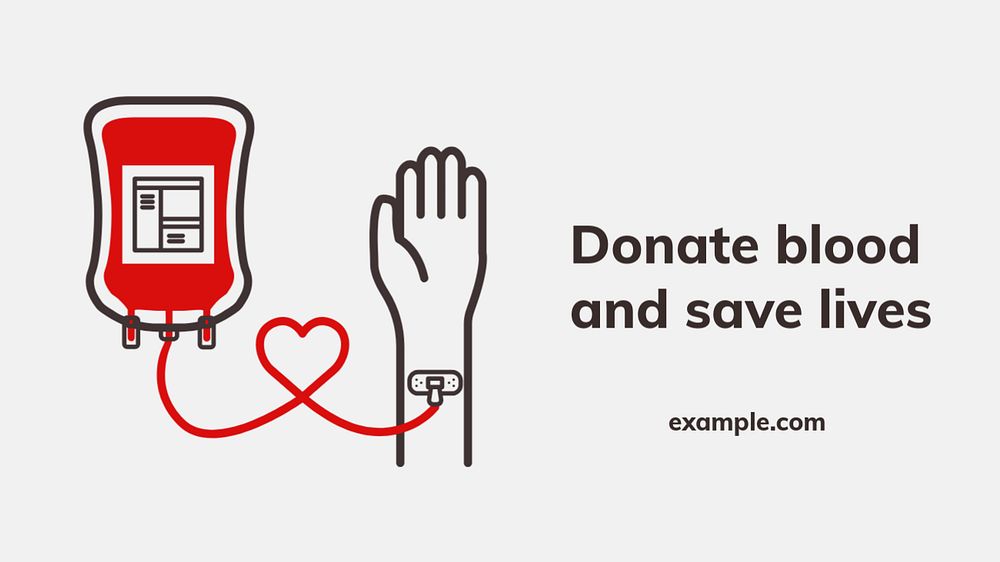 Blood donation blog banner template, editable healthcare design