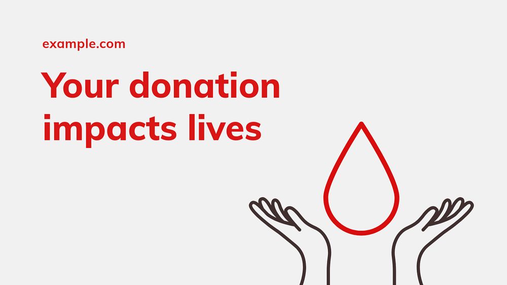 Give blood blog banner template, editable healthcare design