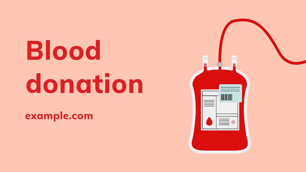 Blood donation blog banner template, editable healthcare design