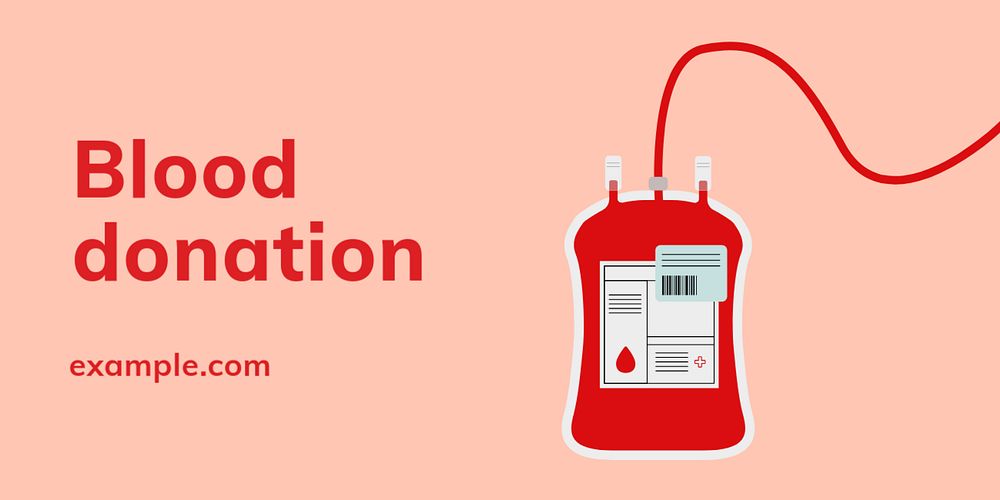 Giving blood Twitter post template, editable healthcare design