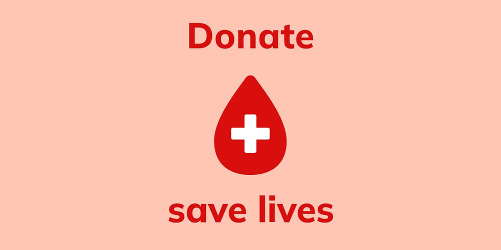 Blood donation Twitter post template, editable healthcare design