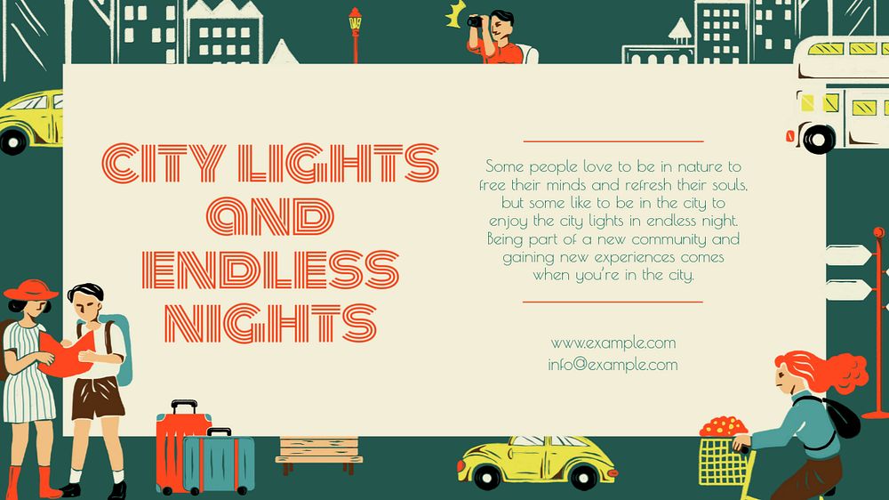 City light blog banner template, editable text