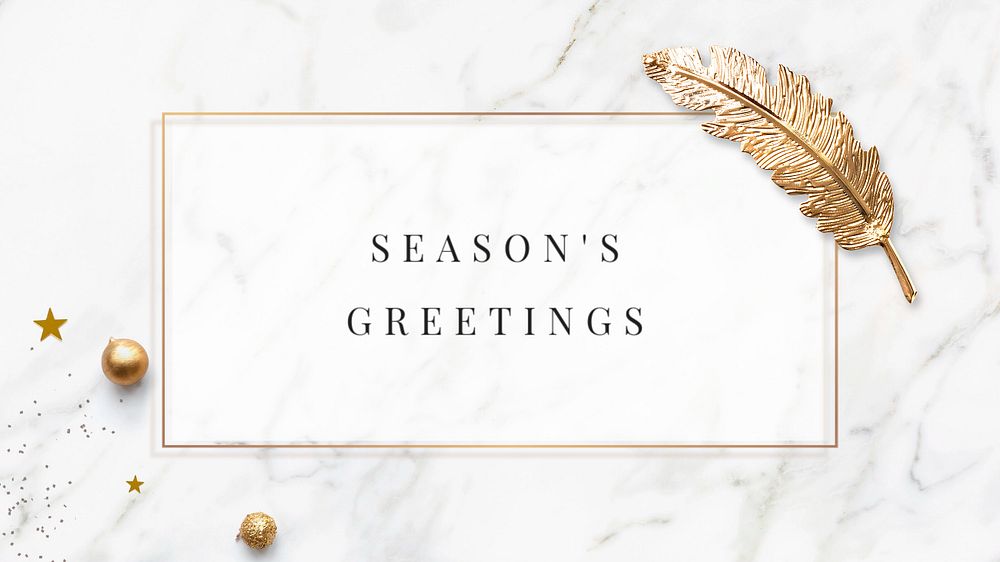 Season's greetings blog banner template, editable design